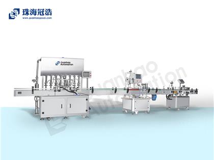 自動化膏體、液體灌裝、旋蓋、貼標生產(chǎn)線